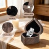 Kagrec Wood Small Urn for Human Ashes Keepsake Stainless Steel