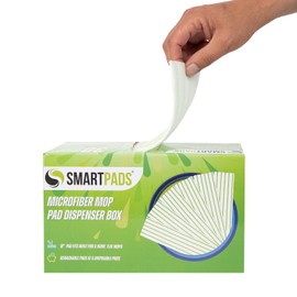 Arkwright Reusable Smart Pads Box - (Pack of 30) Disposable or Washable Microfiber Mop Pads Compatible with Swiffer Mop Heads, Dry and Wet Mops for Many Types of Floor Cleaning, 18 in, Green