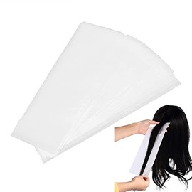 ZJchao 100 Tiras de Papel de Plástico para Teñir el Cabello, Papel para Teñir el Cabello, Hoja Profesional para Teñir el Cabello, Tiras para Resaltar