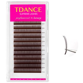 TDANCE Brown Lash Spikes 5D Spikes Lash Extensions Natural Look 5D Flower Eyelash Extensions for Professional Use(Spikes-Brown-5D,C-0.07,8-15mm)