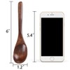 HANSGO Small Wooden Spoons, 6PCS Small Soup Spoons Serving Spoons