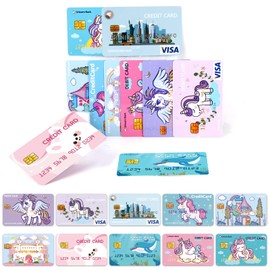 Fake Credit Cards for Kids, Play Credit Cards Pretend Debit Credit Cards for Girls and Boys, Fake Toy Cards 10pcs