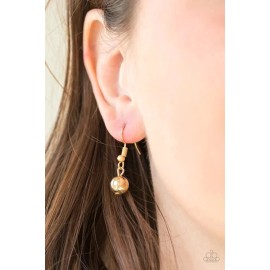 Paparazzi gold tone bead and rhinestone necklace Paparazzi high stakes fame