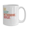 Metronome Crypto, Eat Sleep Metronome Repeat Mug 15oz, white
