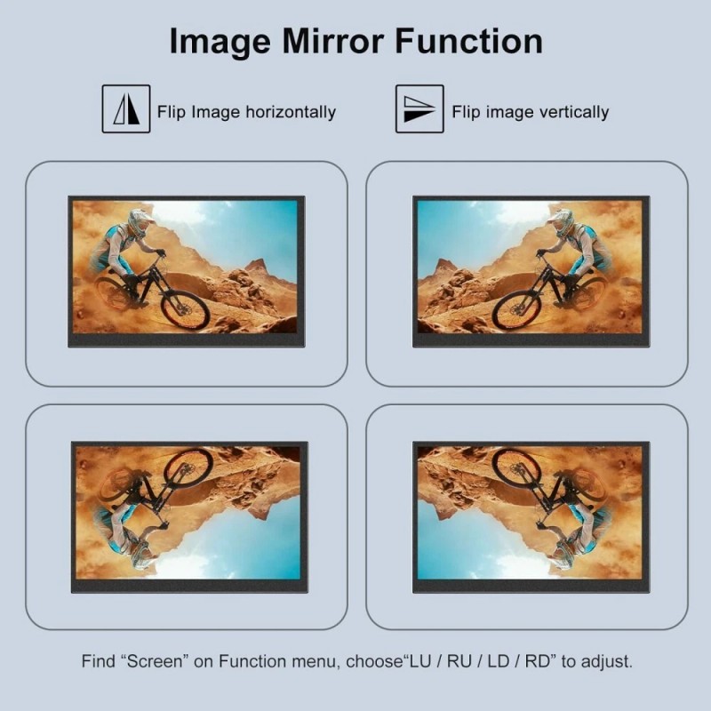 Eyoyo 7" Mini Monitor 1024x600 HDMI VGA AV 140° Wide