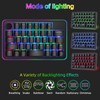 Koolertron Single-Handed Macro Mechanical Keyboard, RGB LED Backlit Portable Mini