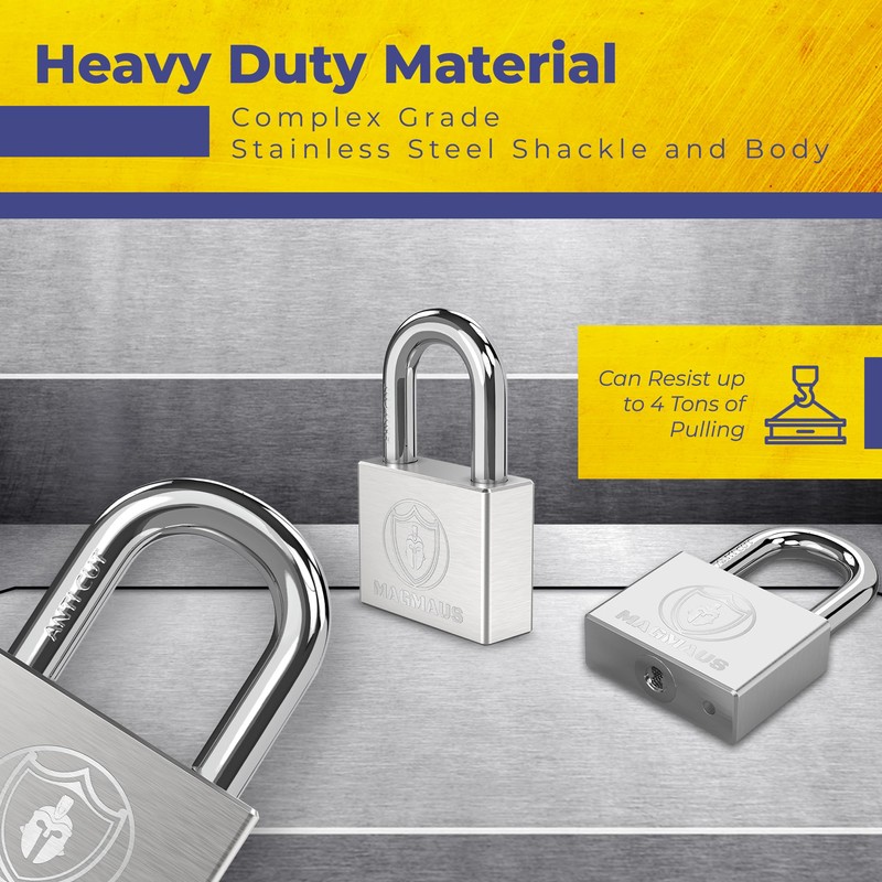 Magmaus® PDE40 Heavy Duty Lock with 3 Keys - [Stainless