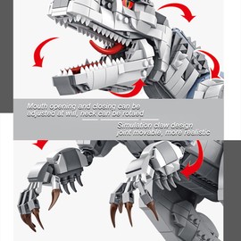 Ulanlan Dinosaur Building Kit, Tyrannosaurus Rex Model, 2108 PCS, Ages 12+, Creative Gift for Dinosaur Fans