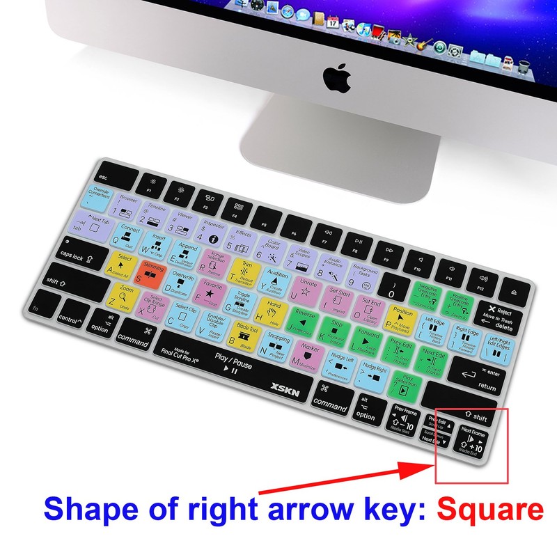 XSKN Final Cut Pro Shortcut Silicone Keyboard Cover Skin for