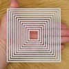 Nest of 12 Square Stitch Patterned Metal Cutting Dies, 13.8