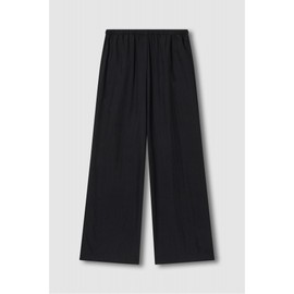 JAJU [JAJU] Women's Crinkle String Wide Pants_Black