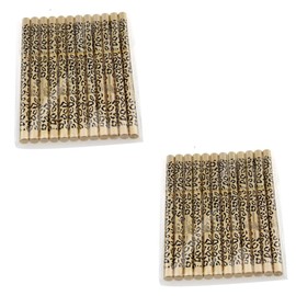 minkissy Waterproof Eyebrow Pencil 2pcs Set 12pcs Double Head Leopard Print Eyebrow Powder Eyeliner Pencil with Brush Waterproof Brow Pencil Iron Tube Unibrow Eyebrow Pencil Waterproof Eyebrow Pen