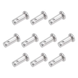 sourcing map Single Hole Clevis Pins - 5mm X 12mm Flat Head 304 Stainless Steel Link Hinge Pin 10Pcs