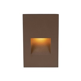 WAC Lighting 4021-AMBZ LED LEDme 12V Vertical Step and Wall Light Warm Amber Soft White, Bronze on Aluminum