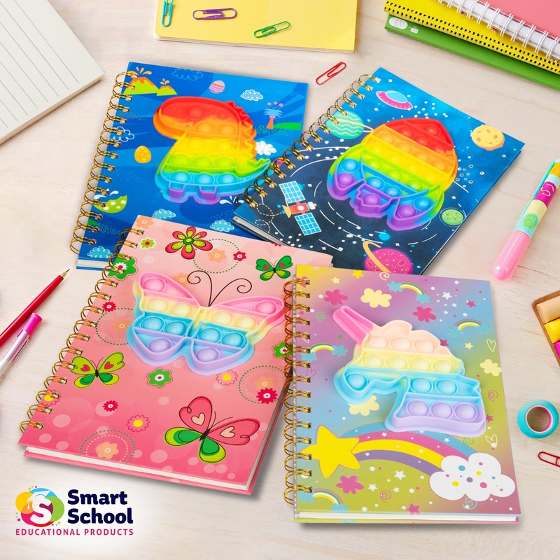 Smart School Educational Products Pop It Notebook, Fidget Notebook for