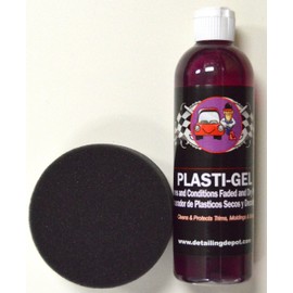 Autosmart 16oz Plasti-Gel w/Free Sponge Applicator, Like Back to Black, Plastic Conditioner, Trim Gel, Bumper