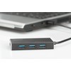 Ansmann DIGITUS USB Hub, USB 3.0 backwards compatible black Black