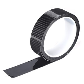 Película Protectora de Fibra de Carbono Negra, Protector de Borde de Puerta de Coche, Pegatina Antiarañazos, Flexible, Duradera, Fácil Instalación para la Mayoría de los Coches,