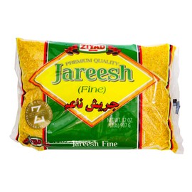 Ziyad Premium Quality Jareesh Fine– Finely Ground, Smooth Wheat Cereal – High Fiber, No Cholesterol/Salt – Vitamin-Enriched, Vegan – Quick 30 Min Prep – Versatile for Sweet & Savory Dishes, 32 ounce
