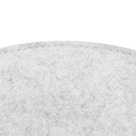 IDIMEX Jonita Felt Fabric Seat Cushion, Set of 2, with Felt Fabric in White and Round Padding