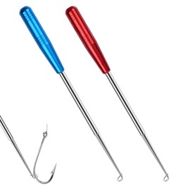 Pack of 2 Fishing Hook Remover, Stainless Steel Portable Fishing Hook Remover, Stainless Steel Fishing Unhooking Disgorger, Hook Remover Fishing, with Storage Tube