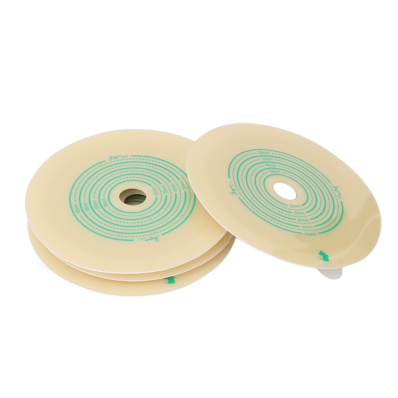 5pcs Ostomy Bag Barrier Clear Scale Cuttable Self Adhesive Hydrocolloid