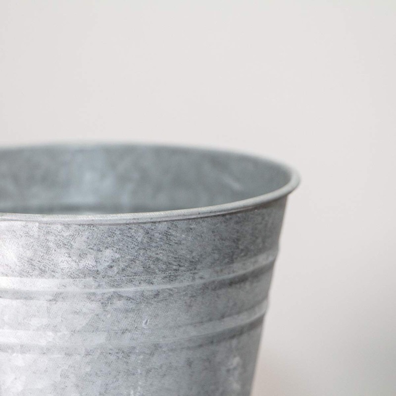 Antikas - Flower Pot Small Antique Zinc Planter Table Bucket