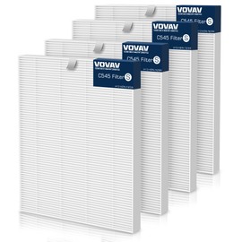 4 Pack C545 True HEPA Replacement Filter S Compatible with Winix C545, Replace Part 1712-0096-00 and 2522-0058-00, H13 True HEPA Filter