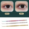 3pcs Stainless Steel Eyelash Lift Brushes Double Ended Lash Separator