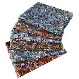 6 PCS Fat Quarters Fabric Bundles 18 inchx22 inch Cotton Quilting Fabric for Sewing Mask,Paisley Pattern