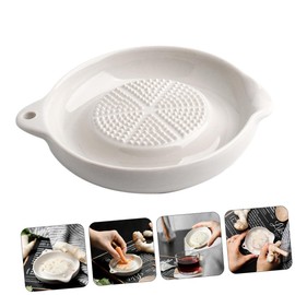 COLLBATH Ceramic Food Grinding Bowl Multi Functional Masher for Vegetables Fruits and Garlic Safe Lightweight Tool for Effortless Food Preparation