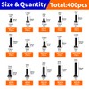 NexSync 400-Piece Mini Flathead Phillips Microscrews Kit - M1.7/M2/M2.5/M3 Steel