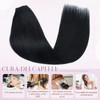 Clip Extensions In 100% Remy Human Hair for Women Jet