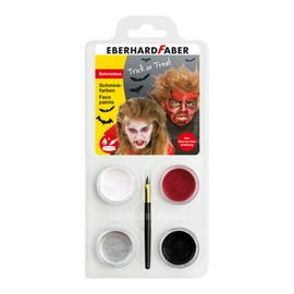 Eberhard Faber 579028 Children's Make-Up Set Devil/Dracula 4 Make-Up Colours with Brush and Instructions
