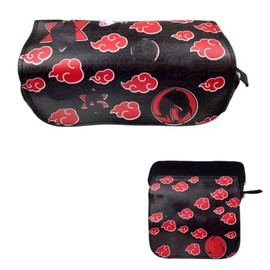 SYTTNUM Japanese Anime Pencil Case, Red Cloud Pencil Case, Zip Black Pencil Case, Large Capacity, Multi Double Layers, Stationery for Boys and Girls, black, anime