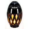 LED-Highlights Bluetooth Speaker Flame Light Black 10 x 24 cm