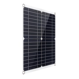 Portable 300W Solar Flexible Panel Kits Monocrystalline Silicon Solar Panel with 60A Controller Dual USB Charging Port DC5521 Battery Clamp Interface for Charging 5V Mobile Phones Sports Cameras, 12V Vehicles Ships Batteries