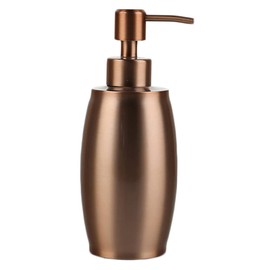 WOONEKY 1pc Rose Gold Stainless Steel Soap Dispenser Refillable Lotion Pump Bottle for Bathroom and Kitchen Design Portable Travel Elegant