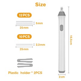 OFFCUP Electric Eraser, Automatic Portable Pencil Eraser, 22pcs Eraser Refills Electric Eraser Automatic Portable Rubber Automatic Eraser for Sketching Pencils/Drafting/Drawing/Graphite Pencils White