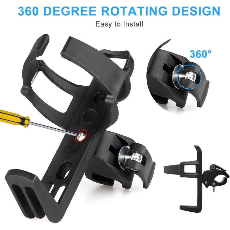 Bicycle Water Bottle Holder, 360 Degree Adjustable Bicycle Water Bottle