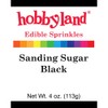 Hobbyland Edible Sprinkles, Sanding Sugar, 4 Oz (Black)