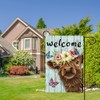 DMERBYL Welcome Spring Highland Cow Garden Flag 12x18 Double Sided
