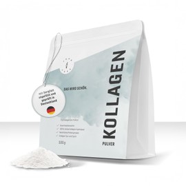 JOHN VOSS Collagen Powder 500 g Collagen Hydrolysate Peptides Type 1 and 3 Good Solubility Tasteless Neutral Full Dissolving Powder