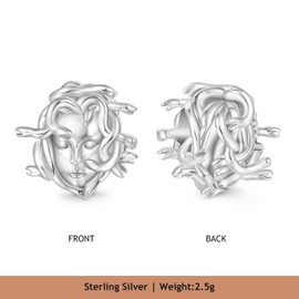 GNOCE Mythical Gorgon Medusa Head Charm 925 Sterling Silver Charm Bold Fashion Charms Fit Bracelet/Necklace Jewellery Gift for Women Wife
