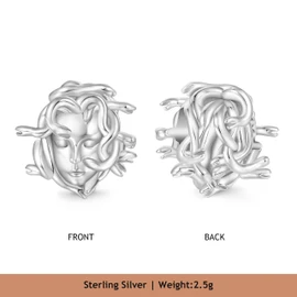 GNOCE Mythical Gorgon Medusa Head Charm 925 Sterling Silver Charm Bold Fashion Charms Fit Bracelet/Necklace Jewellery Gift for Women Wife