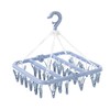 Ldirect 32 Clip Folding Clothes Hanger Multifunctional Windproof Hanger Socks