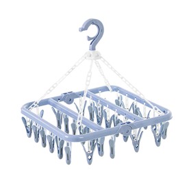 Ldirect 32 Clip Folding Clothes Hanger Multifunctional Windproof Hanger Socks Clip Clothes Airer