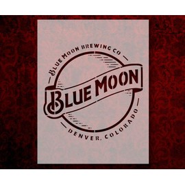 Blue Moon Beer 8.5" x 11" Custom Stencil Art Supplies DIY Scrapbooking Painting on The Wall and Other Surfaces