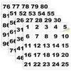 Number Stickers 1-100, White Vinyl Consecutive Number Stickers 1.5-inch Self