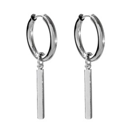 SEIYA INTERNATIONAL Earrings, Men's, Women's, Hoop Earrings, Ring Earrings, Korean, Chain Earrings, Both Ears, Set, Stainless Steel